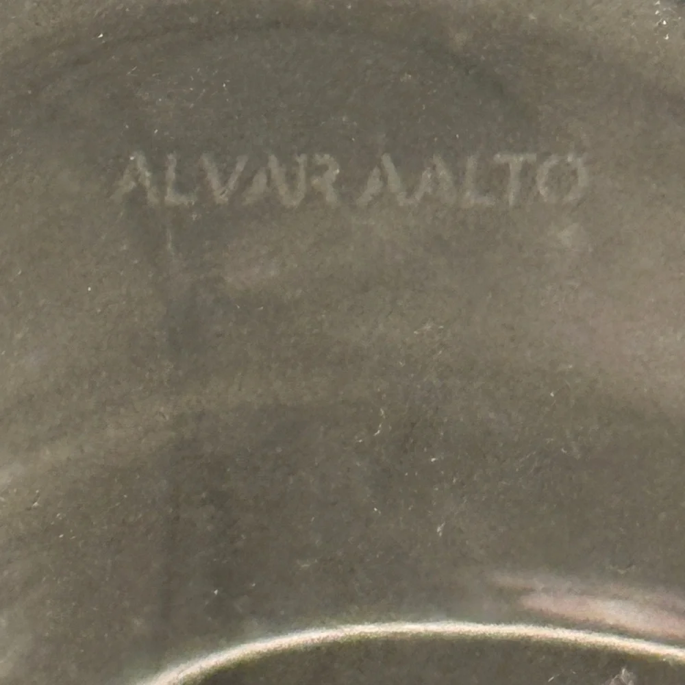 Iittala EUC Alvar Aalto Glass Classic Large White‎ Vase Size H 6 1/4